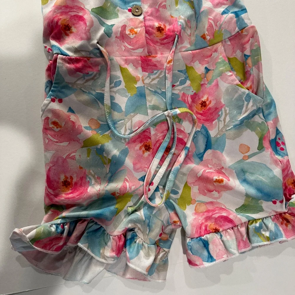 Floral Multicolor Romper Size 8.‎